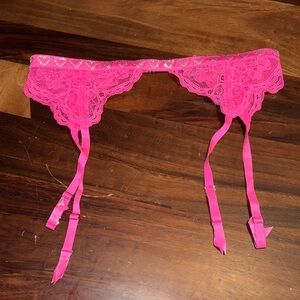 Victoria's Secret Pink Lace Garter Belt